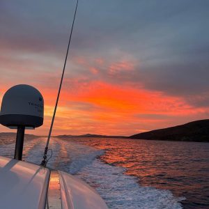Sunset cruise on the Adriatic Sea near Split.