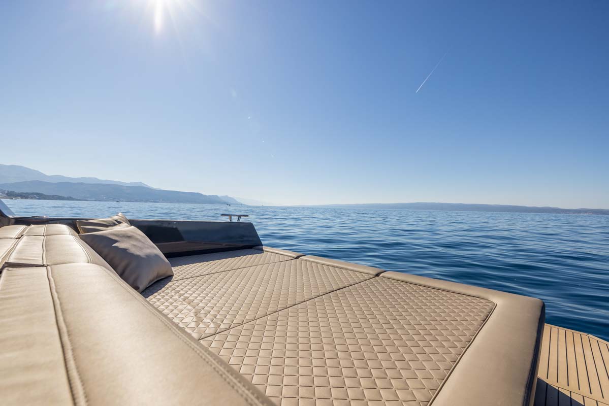 Sun deck Colnago 45 luxury island hopping Croatia