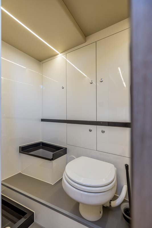 Toilet detail Colnago 45 private island hopping Croatia